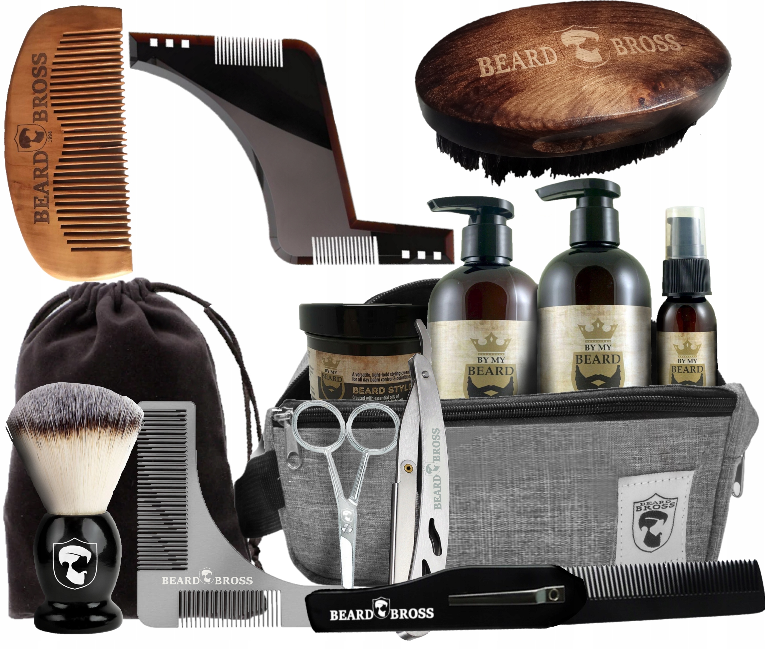 

Zestaw Brzytwa Szczotka Grzebień Olejek do Brody