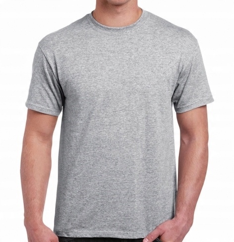 

Męska Szara Koszulka Gildan Gruba bawełna180g 3XL
