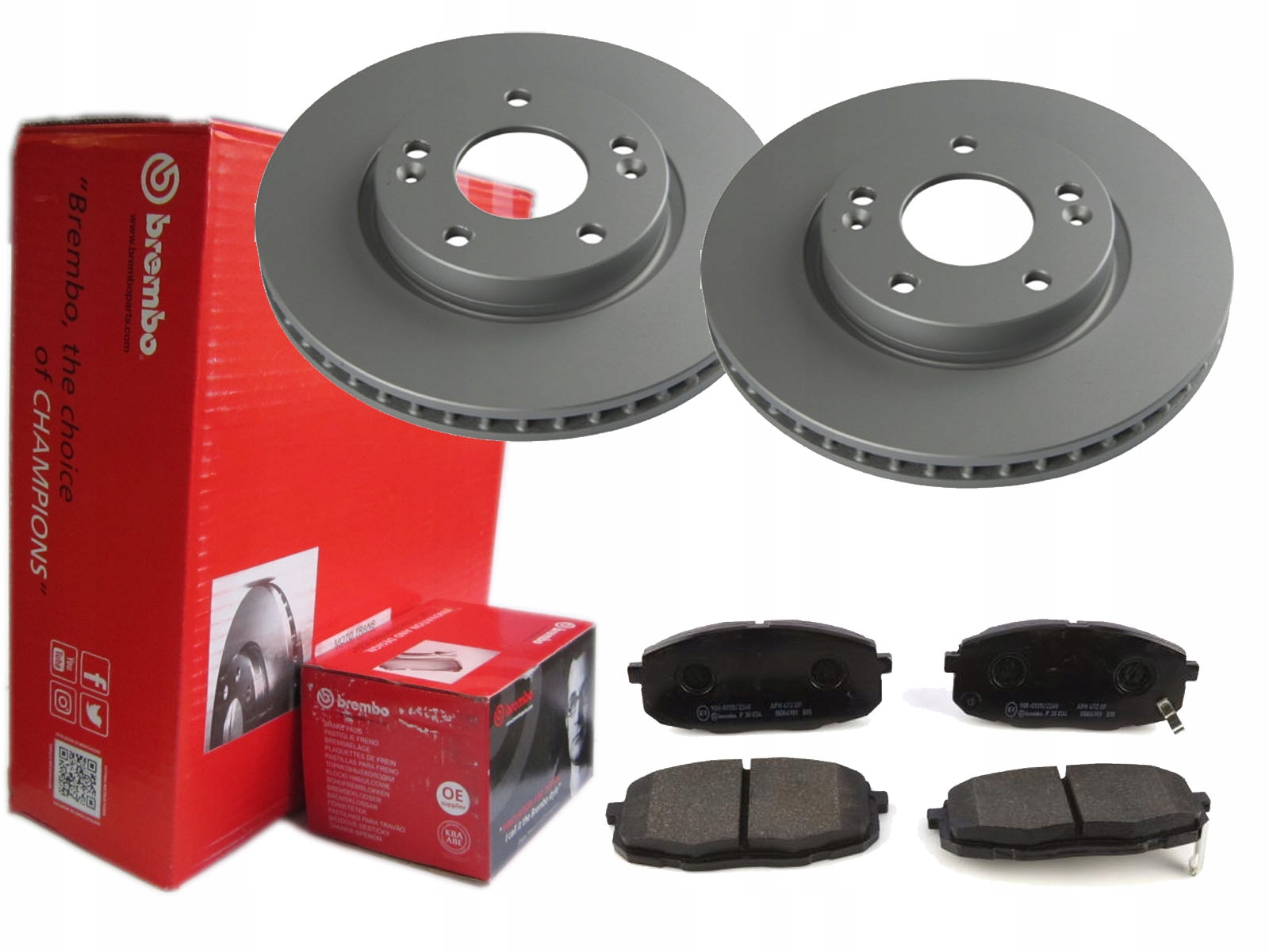 Диски + колодки BREMBO передні HYUNDAI i30 KIA CEED