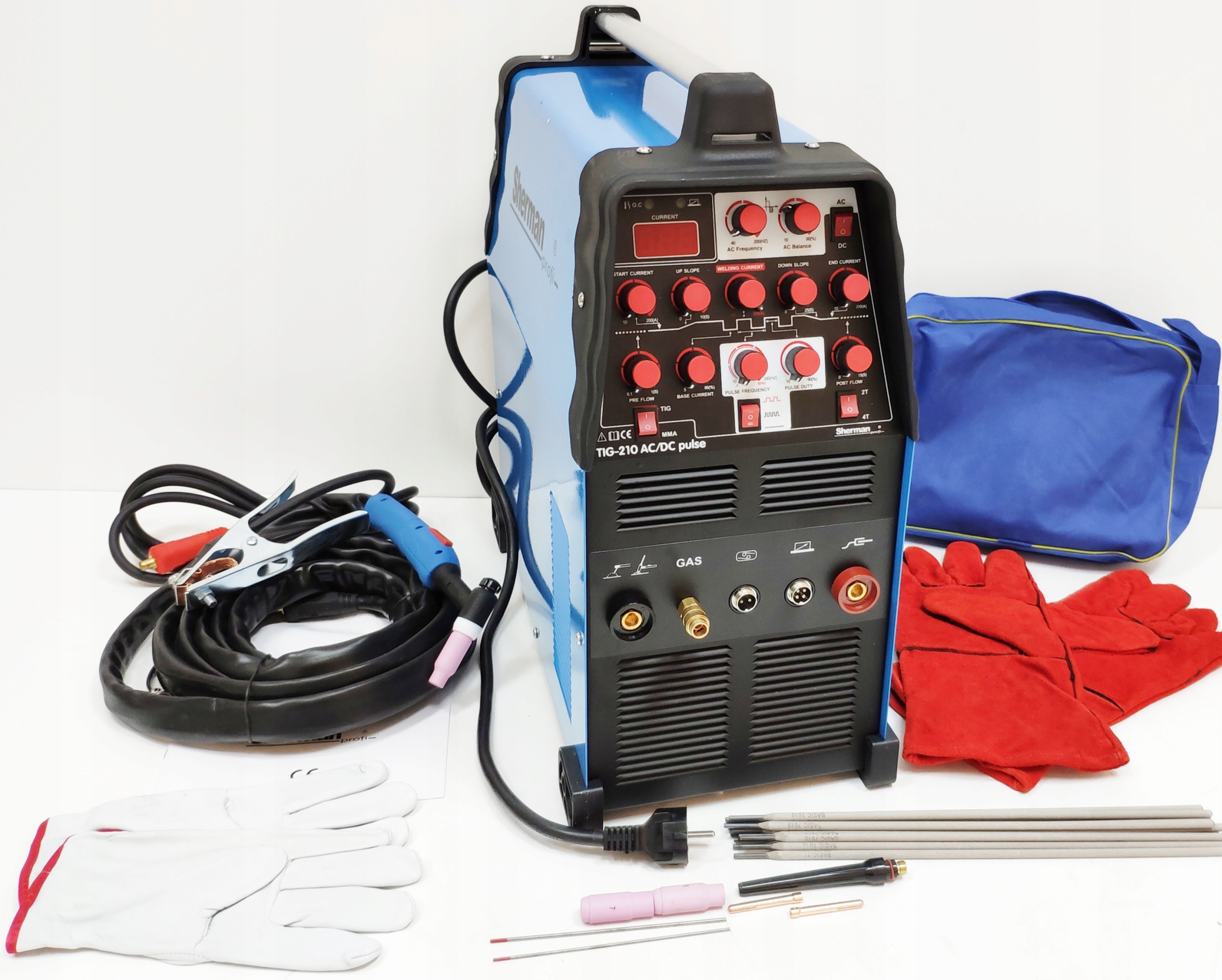 Spawarka inwerter TIG AC/DC 210 acdc sherman PULS