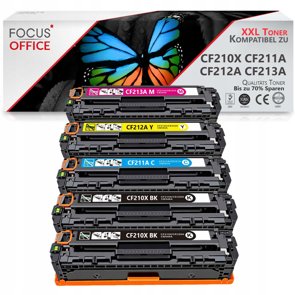 5x Toner pro Hp CF210X Pro200 M251N M251NW M276N