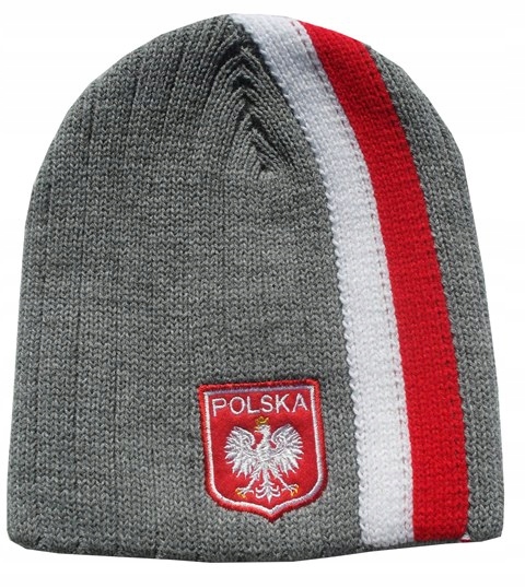 Czapka zimowa Polska : gruby splot : wzór G02
