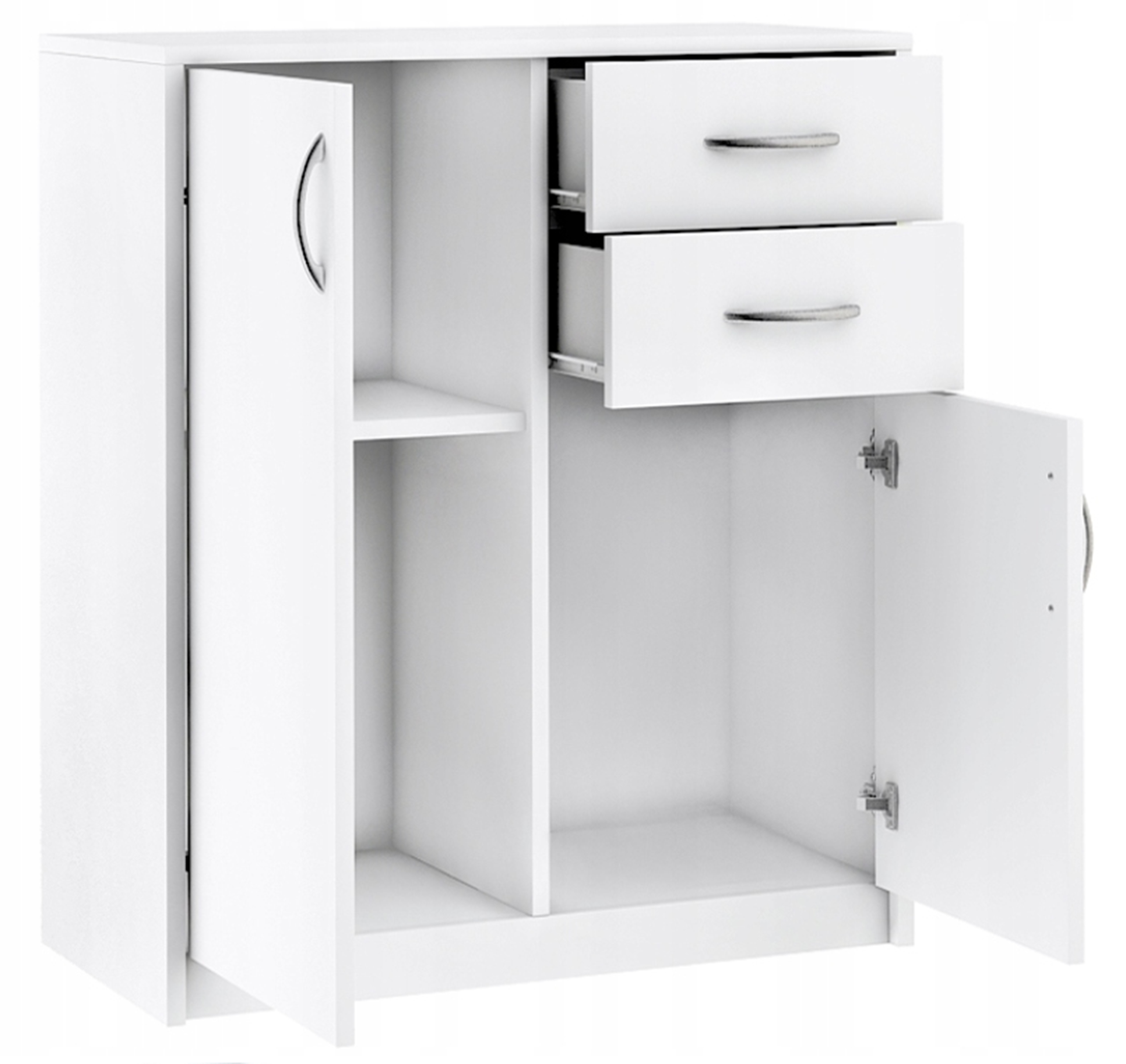 

Komoda szafka 2D2S Biała szuflady regał półka