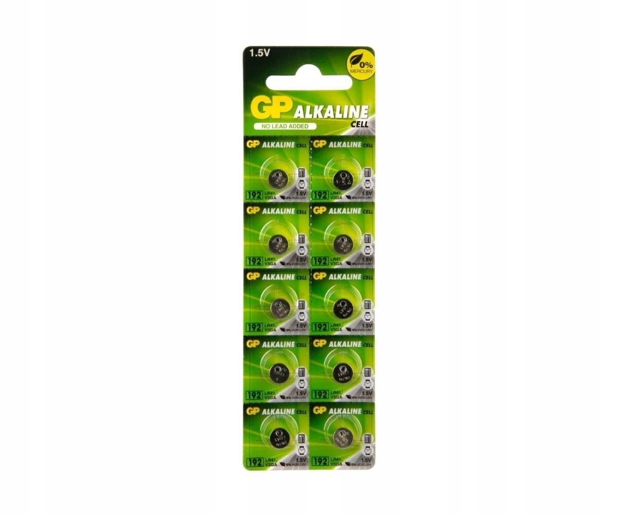 

10x Bateria alkaliczna Gp AG3 1,5V LR41 192
