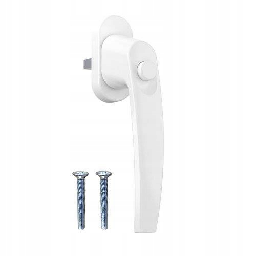 Klamka okienna do okna okien na Przycisk z BLOKADĄ