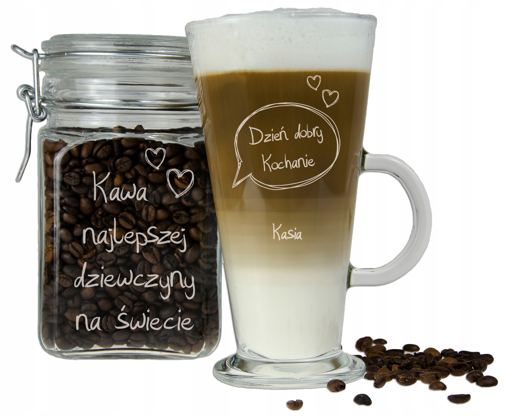 

Zestaw Na Kawę Słoik+szklanka Latte Dla Dziewczyny