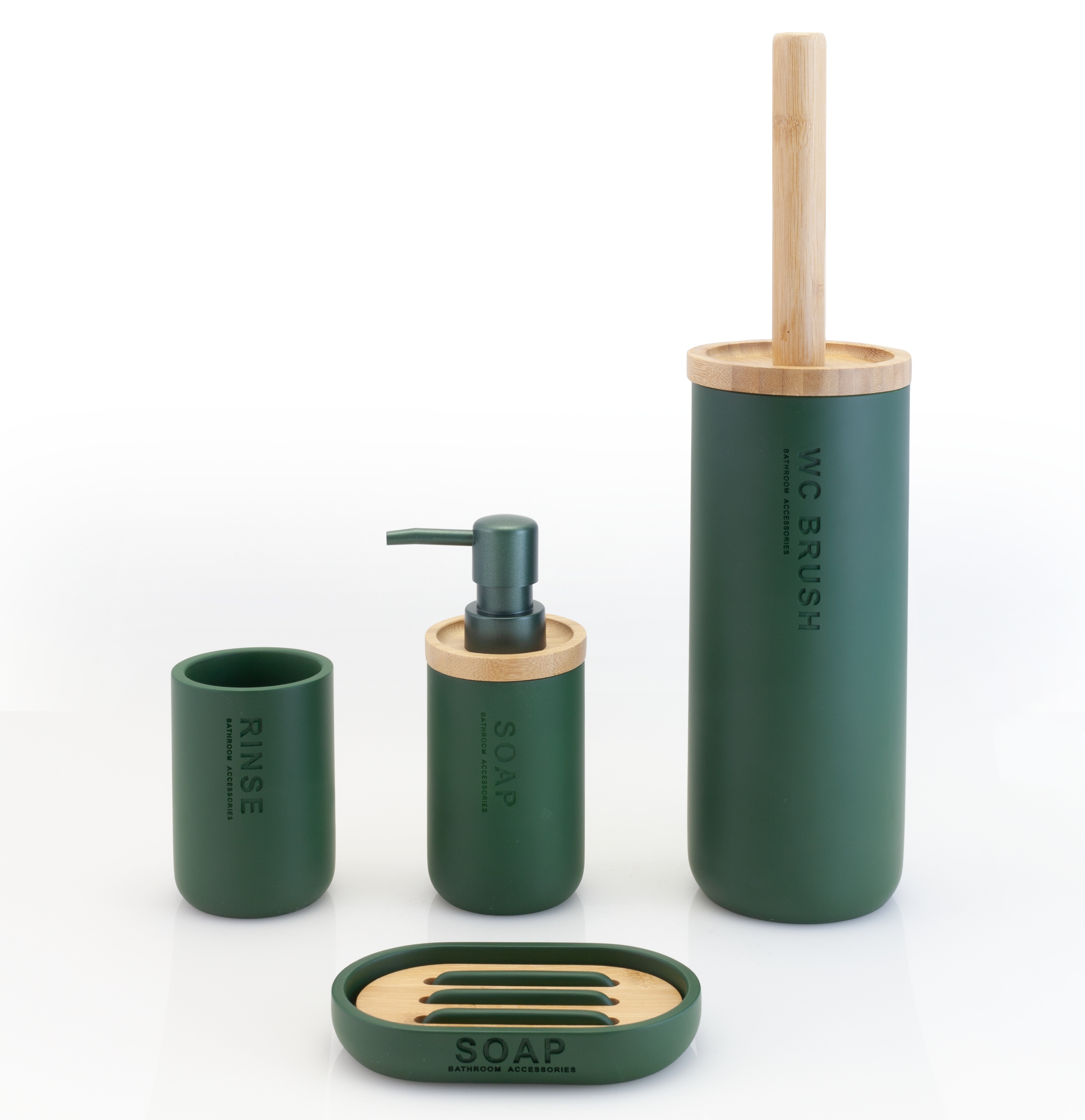 

Szwedzki zestaw łazienka 4 części zielony Nature