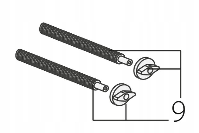 Šrouby pro upevnění velkého tlačítka (2 ks Sanit
