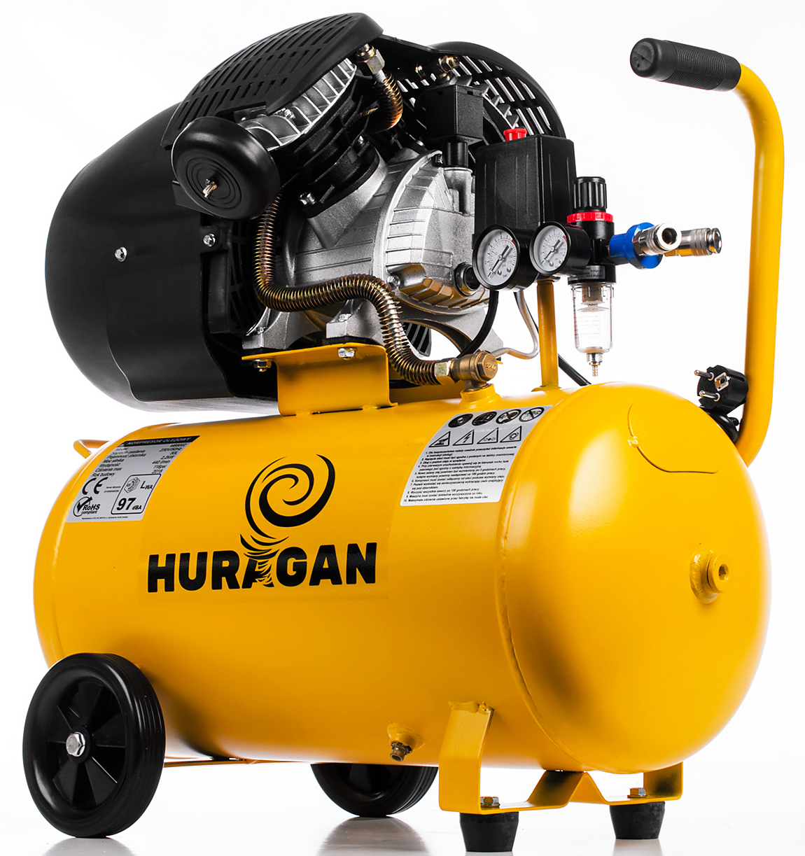 Kompresor olejowy Huragan M88002 50 l 8 bar