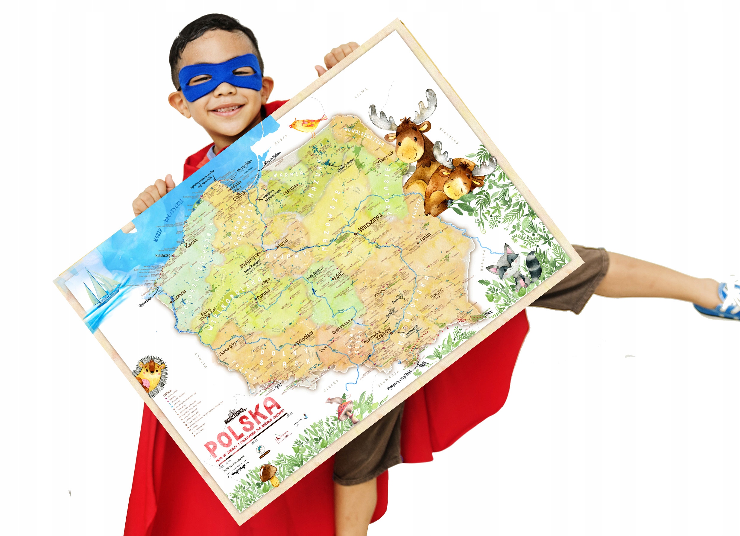 Карта Польский для детей - УКРАШЕНИЯ для детской КОМНАТЫ