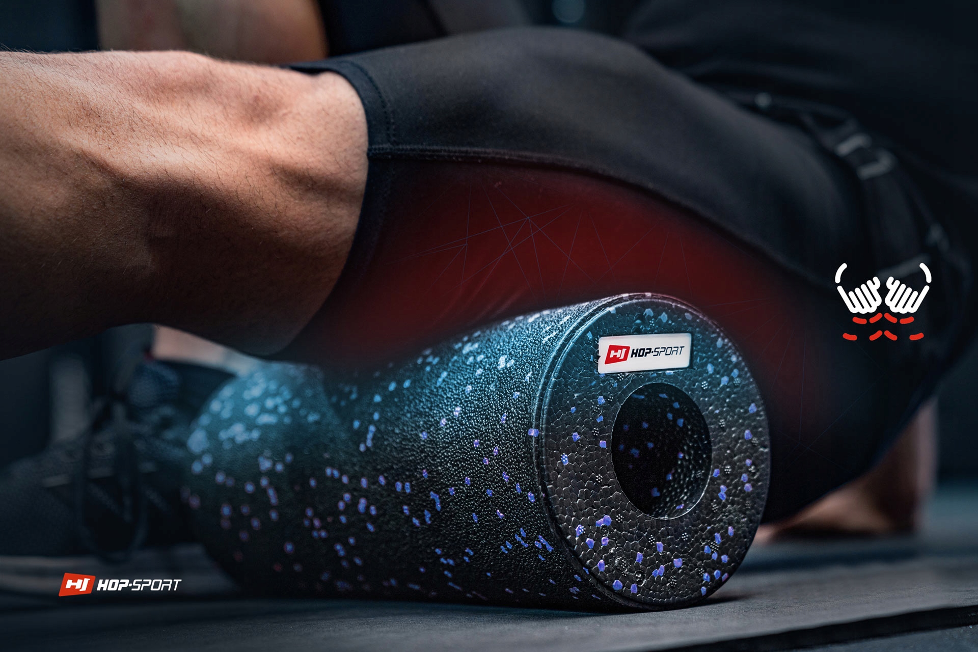 Wałek Roller EPP do masażu piankowy gładki 33cm HS Długość 33 cm