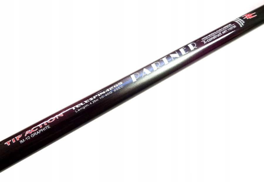 Wędka węglowa Partner Telespin 3,90m 10-40 g IM-10 Model Partner IM