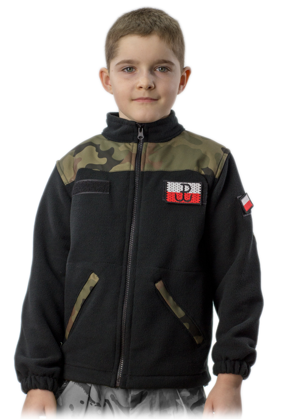 Dziecięcy Polar Wojskowy WP! B.Ciepły Moro roz.110 Materiał dominujący polar