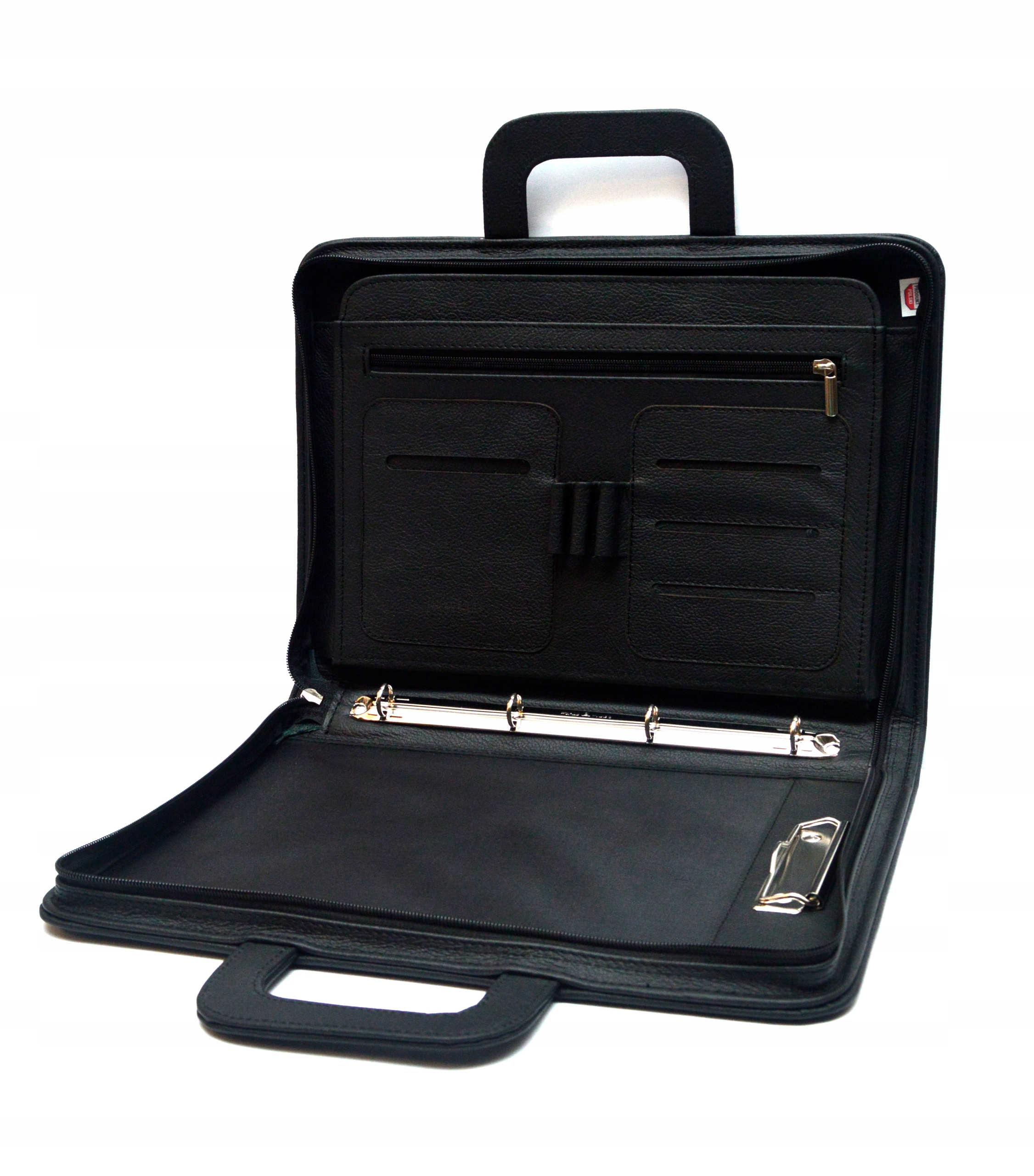 BIWUAR AKTÓWKA ORGANIZER A4 TECZKA SKÓRA NATURALNA Kolor okuć srebrny