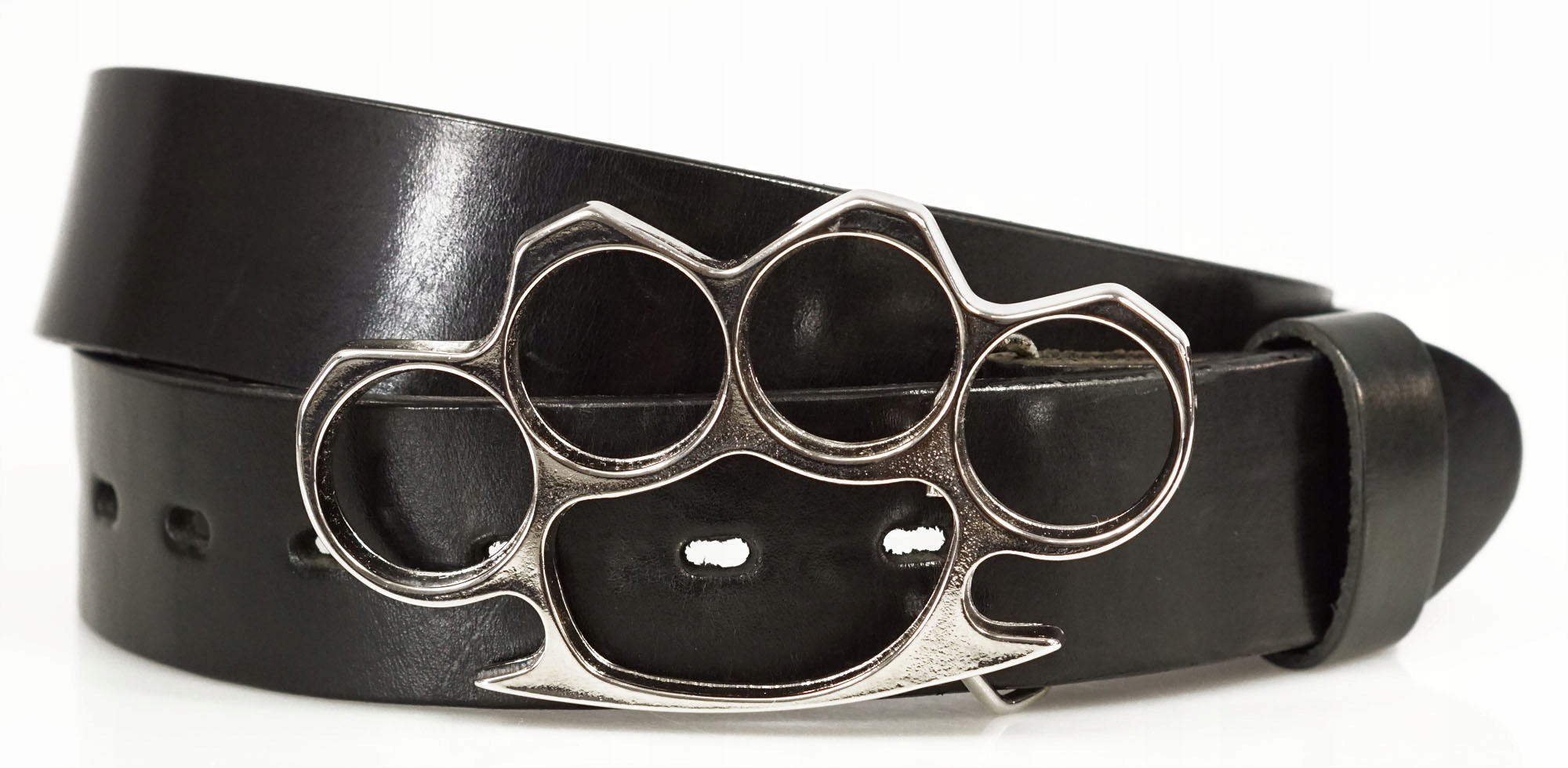 PASEK DO SPODNI SKÓRZANY PEŁNA KLAMRA KASTET Materiał dominujący skóra naturalna licowa