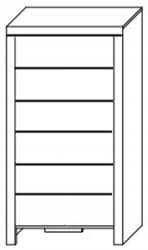 Witryna do salonu dąb sonoma z LED duża CEZAR 3 Kod producenta CEZAR-REG.3-sonoma