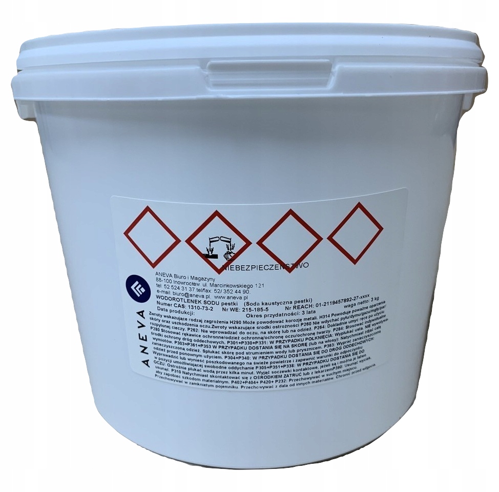 

Wodorotlenek Sodu granulki kaustyczna Pestki 3kg