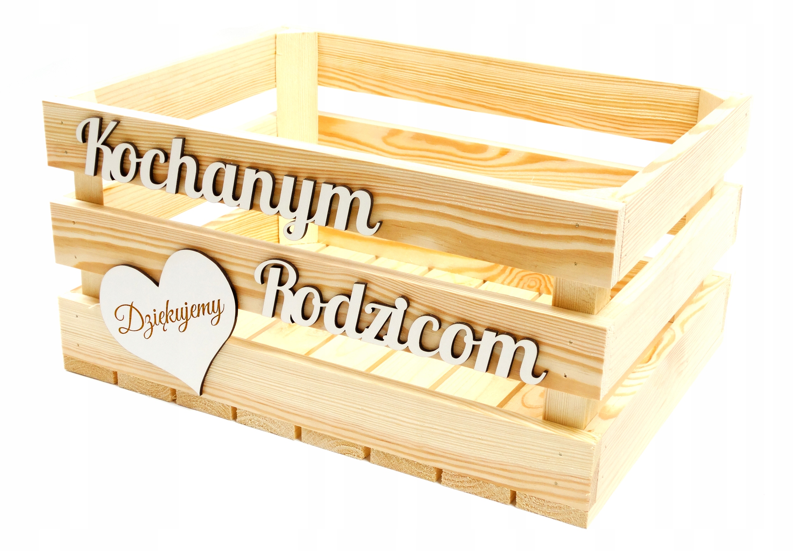 

Podziękowanie Dla Rodziców Skrzynka Ślub Napis XXL