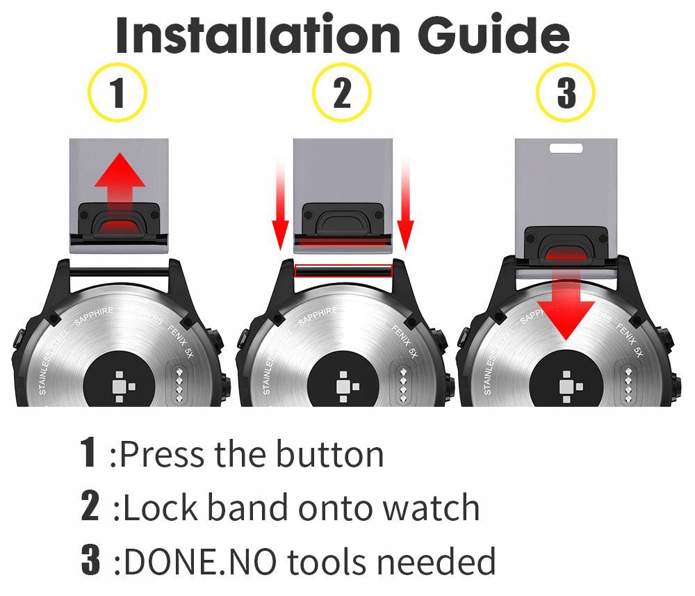SZARY Silikonowy Pasek Garmin FENIX 7S Solar Model Fenix 7S Solar