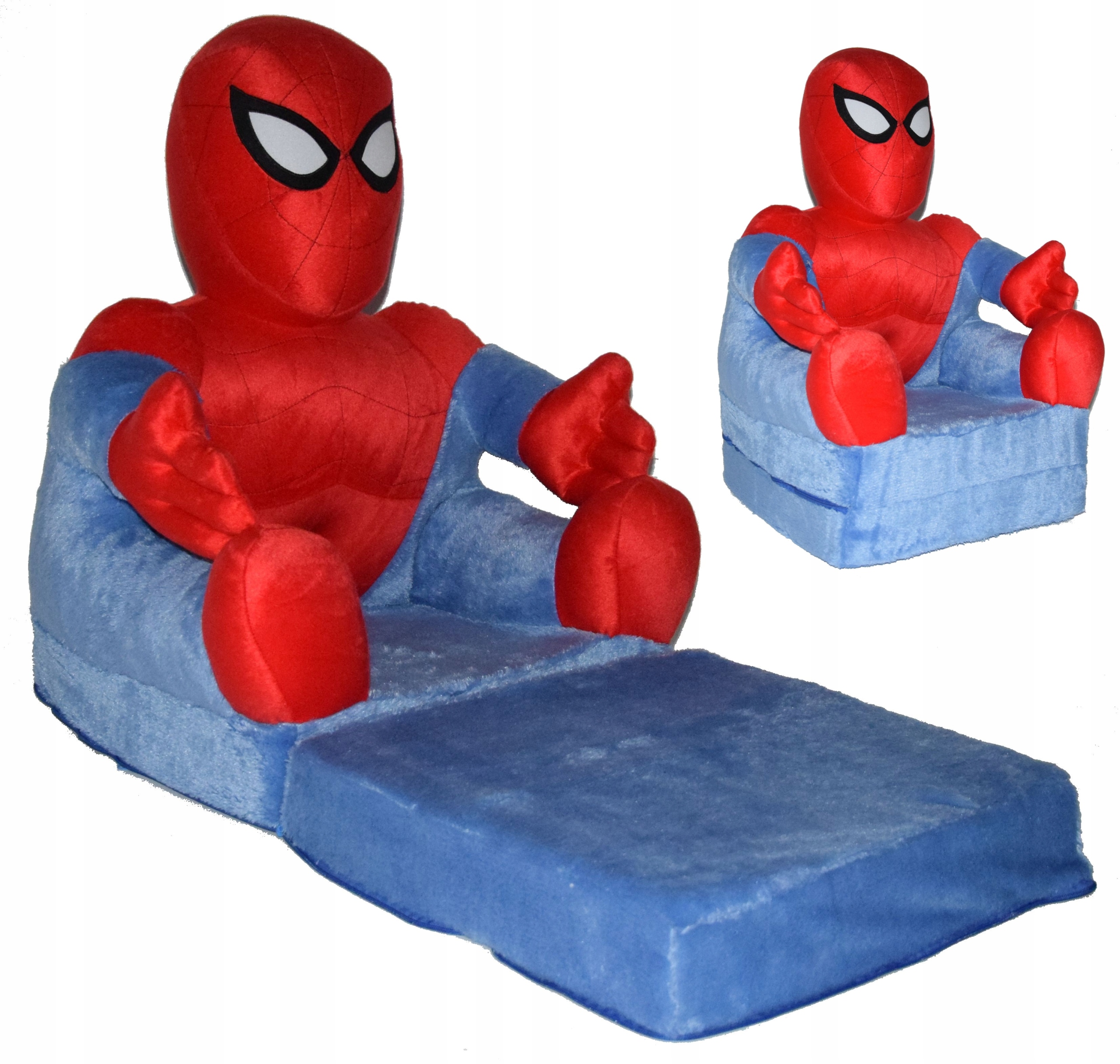 FOTEL DLA DZIECI ROZKŁADANY FOTELIK PLUSZOWY PUFA