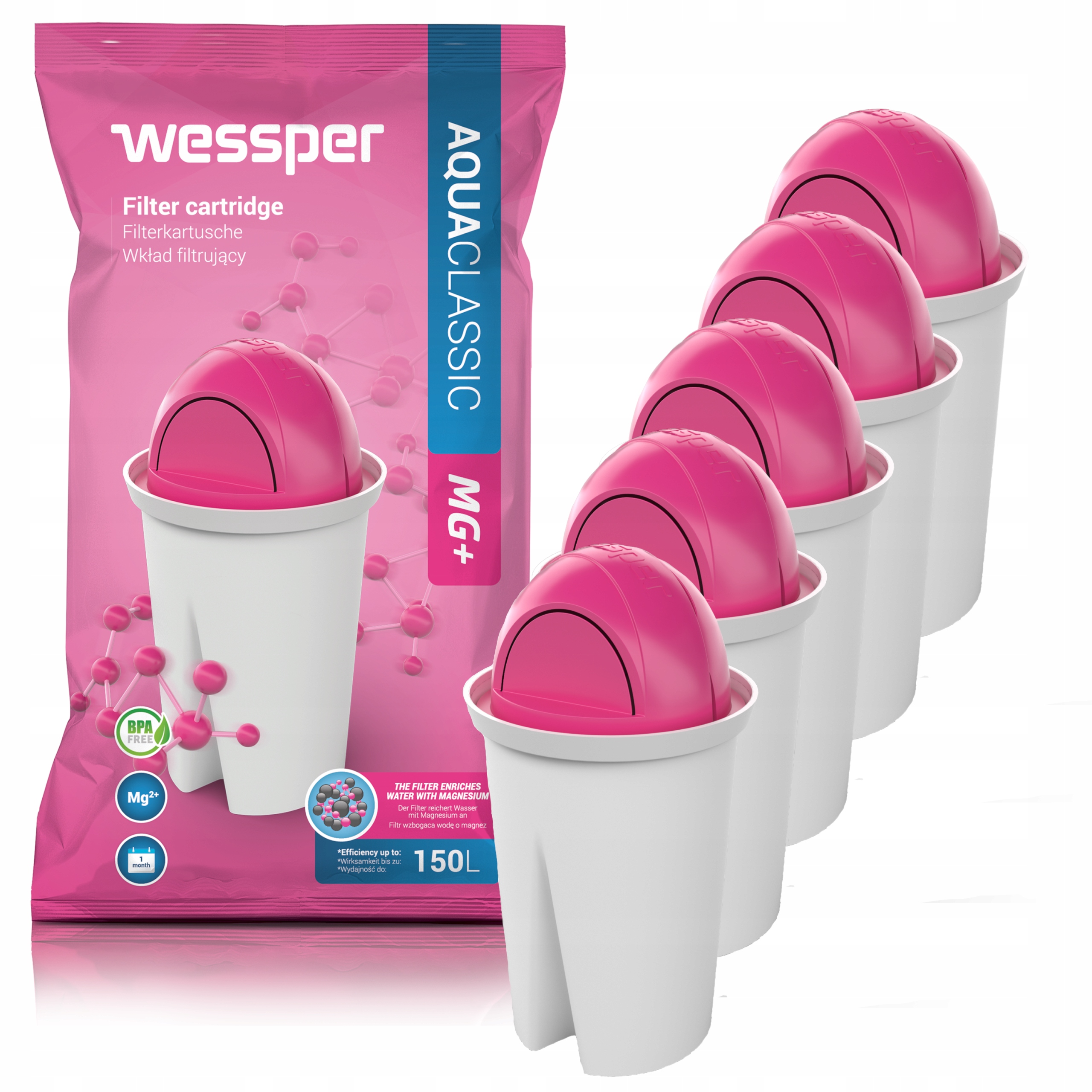 

5X Filtr Wkład Do Dafi Classic Magnez Mg+ Brita
