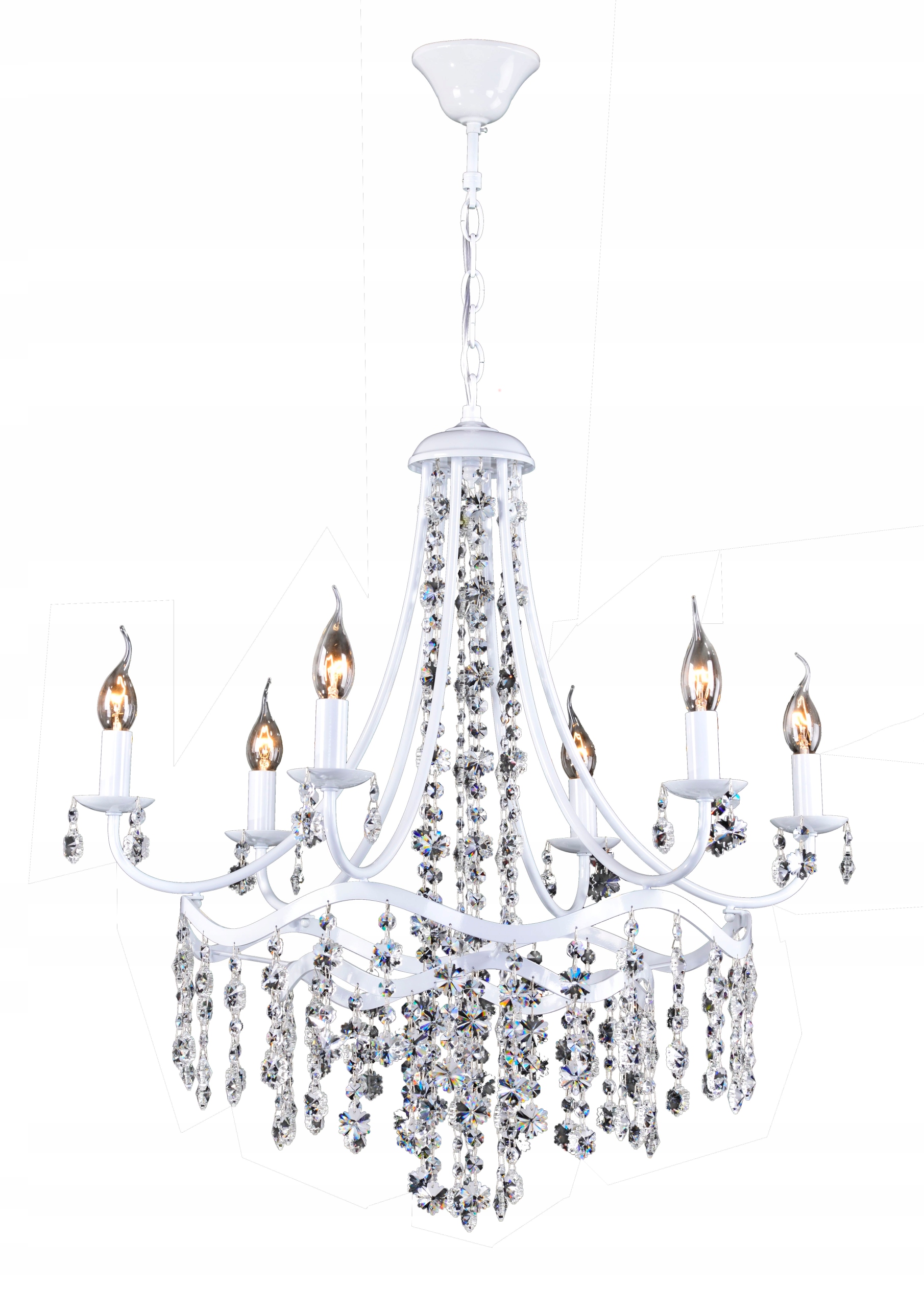 LAMPA STOLIKOWA KRYSZTAŁOWA BIAŁA FOG 1T Marka EUROSTAR