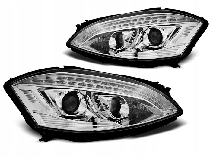 LAMPY MERCEDES W221 05-09 DAYLIGHT H9/H7 CHROME