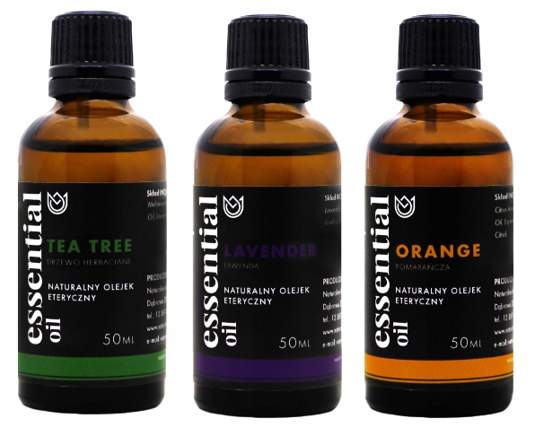 Sada 3 x 50 ml přírodní 100% esenciální olej Premium Aromaterapie