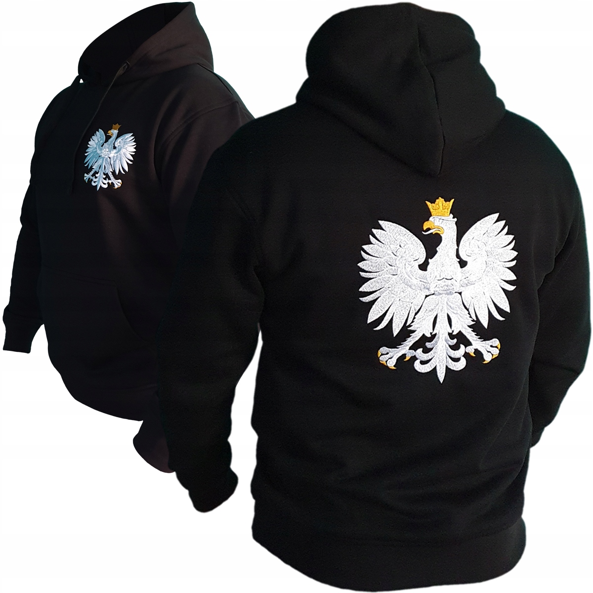 

Bluza kibica Polska z godłem, patriotyczna haft