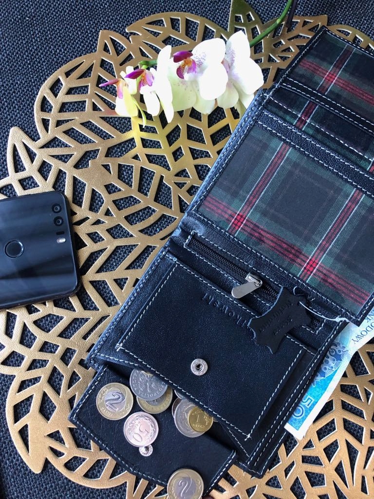 MĘSKI PORTFEL SKÓRZANY Z OCHRONĄ KART RFID Kod producenta 111111111