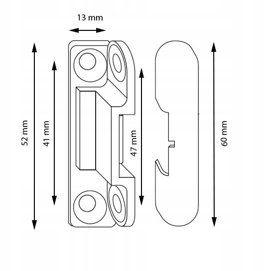 DOCISK ZEWNĘTRZNY ZAWIAS ŚRODKOWY OSŁONKA BIAŁY RAL9016 Kod producenta Na RAMĘ I SKRZYDŁO BALKONOWYCH TARASOWYCH