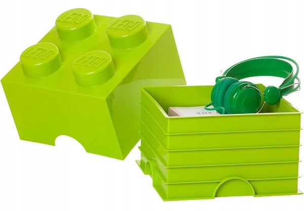 LEGO POJEMNIK KLOCEK 4 PUDEŁKO JASNOZIELONY Marka LEGO