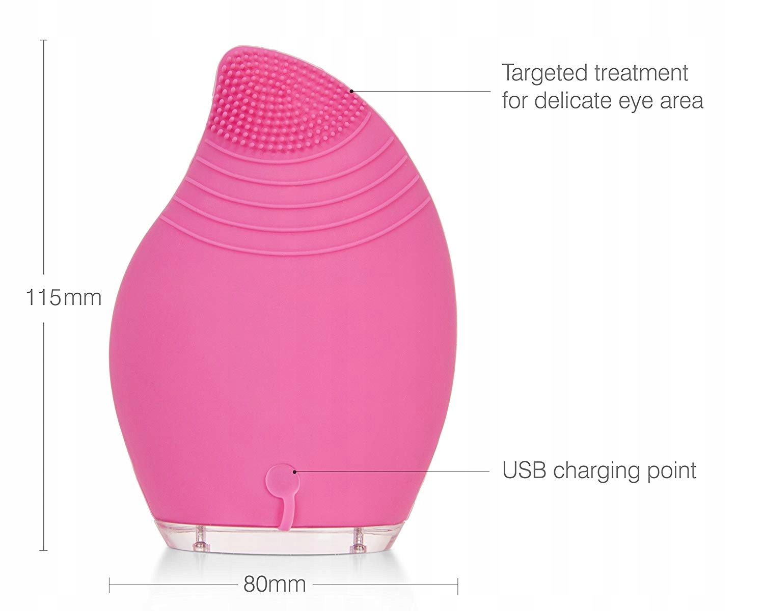 SILIKONOWA SZCZOTECZKA DO OCZYSZCZANIA TWARZY DEEP SZARA RIO Marka Rio