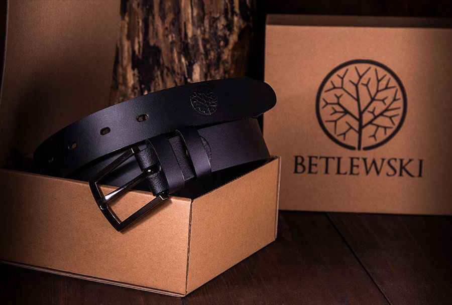PASEK SKÓRZANY MĘSKI BETLEWSKI WĄSKI SKÓRA 105 Kolekcja SPLIT30