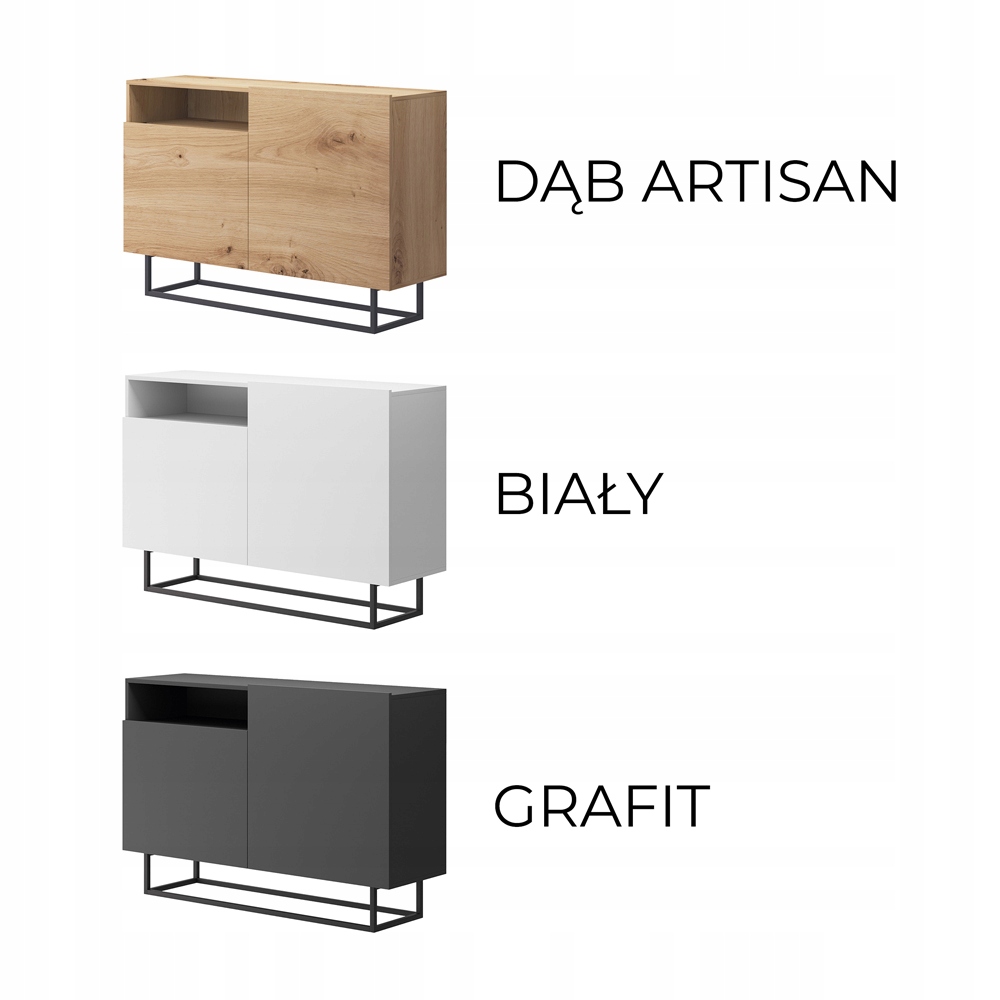 Komoda KORS 120 Styl Loft Biała Dostępna od ręki Marka Multi Meble