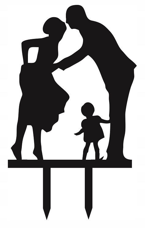 

Toper topper para młoda z dzieckiem dziewczynką 3d