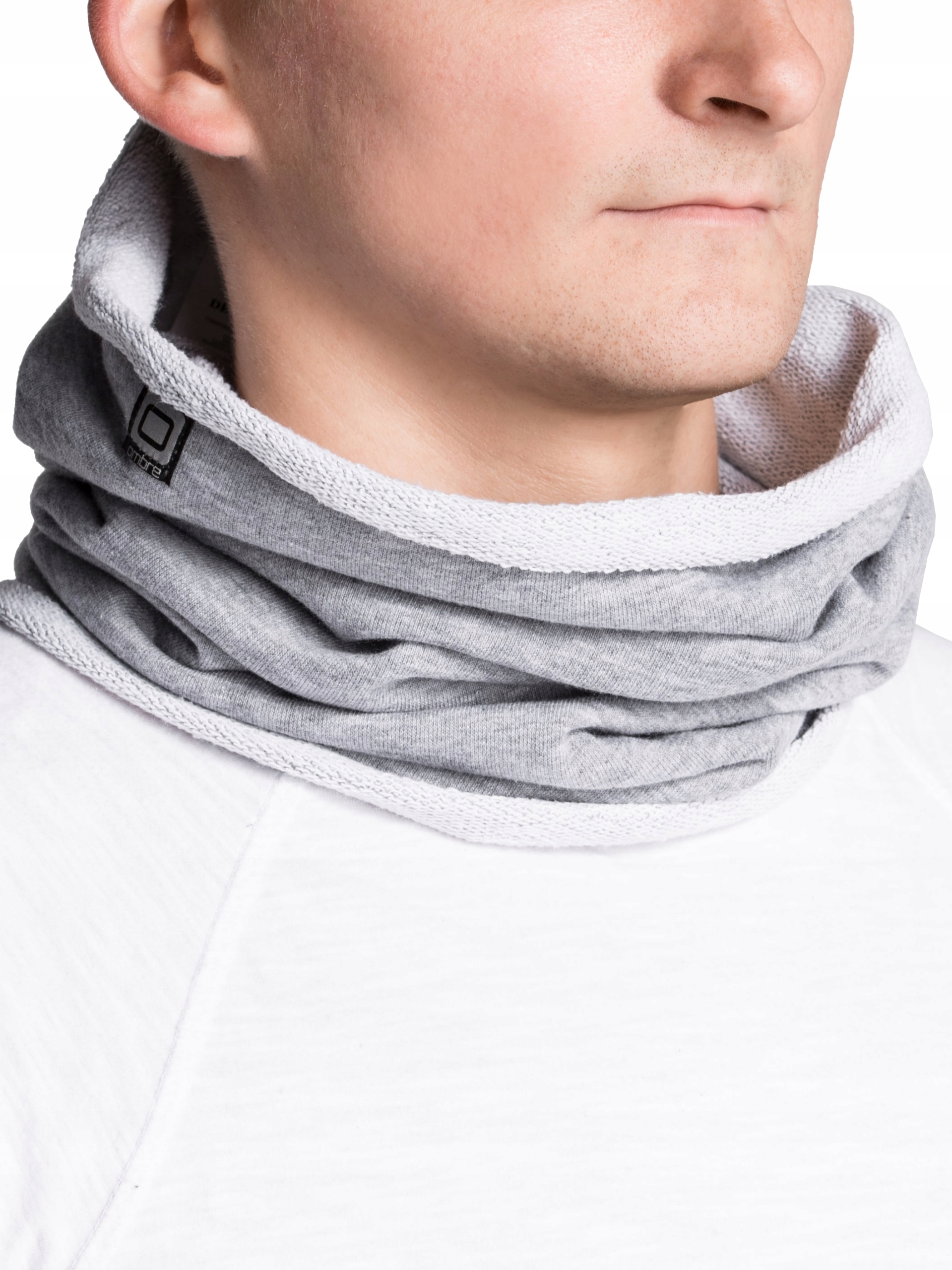 

Komin męski tuba modny Ombre A063 szary