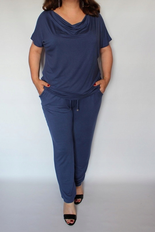 Spodnie haremki, wiskoza, baggy, dres 48 JEANS Rozmiar 48