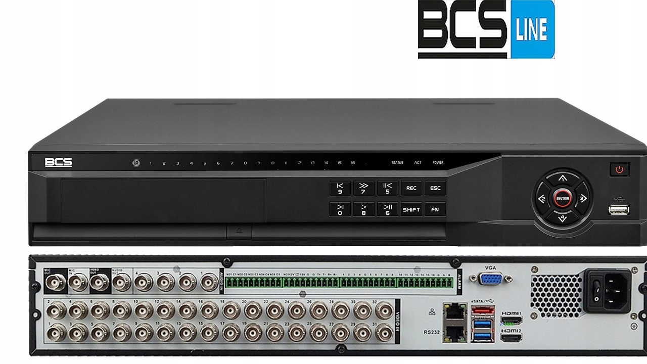 REJESTRATOR 5w1 BCS-L-XVR3204-V / 32CH 5MPx P2P Marka BCS