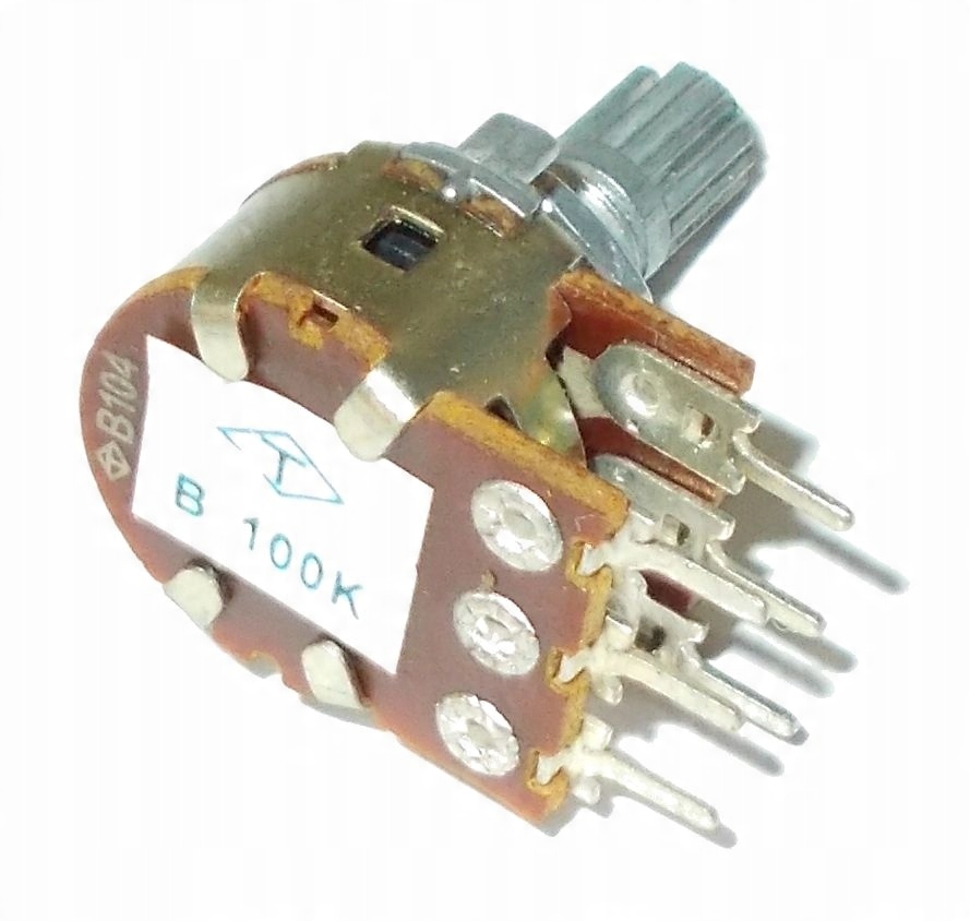 

Potencjometr Obrotowy 2x 100k B100k 5szt=6zł (1131
