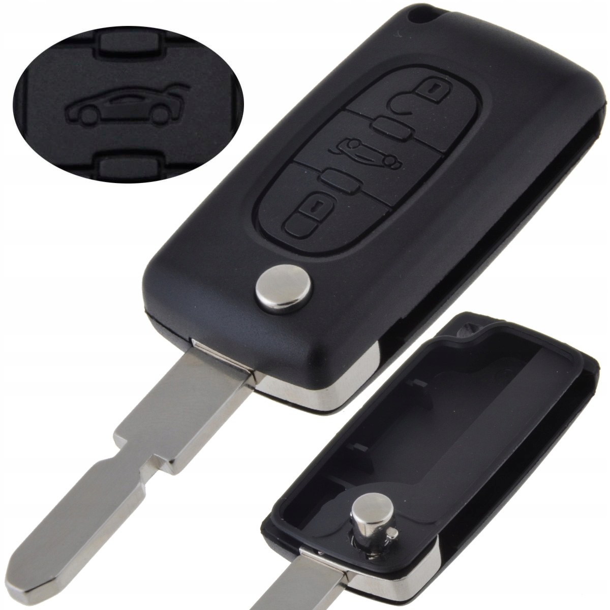 

Obudowa pilot kluczyk Peugeot 607 klucz NE78