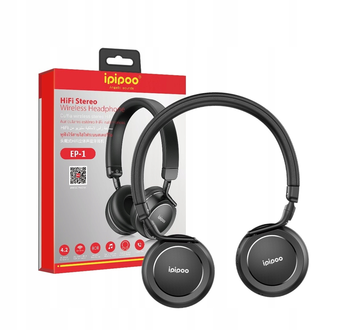 

Słuchawki Nauczne Ipipoo EP-1 Bluetooth czarne