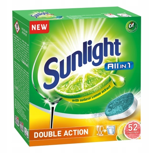 

Sunlight Tabs 52 Double Citrus Tabletki Zmywarka