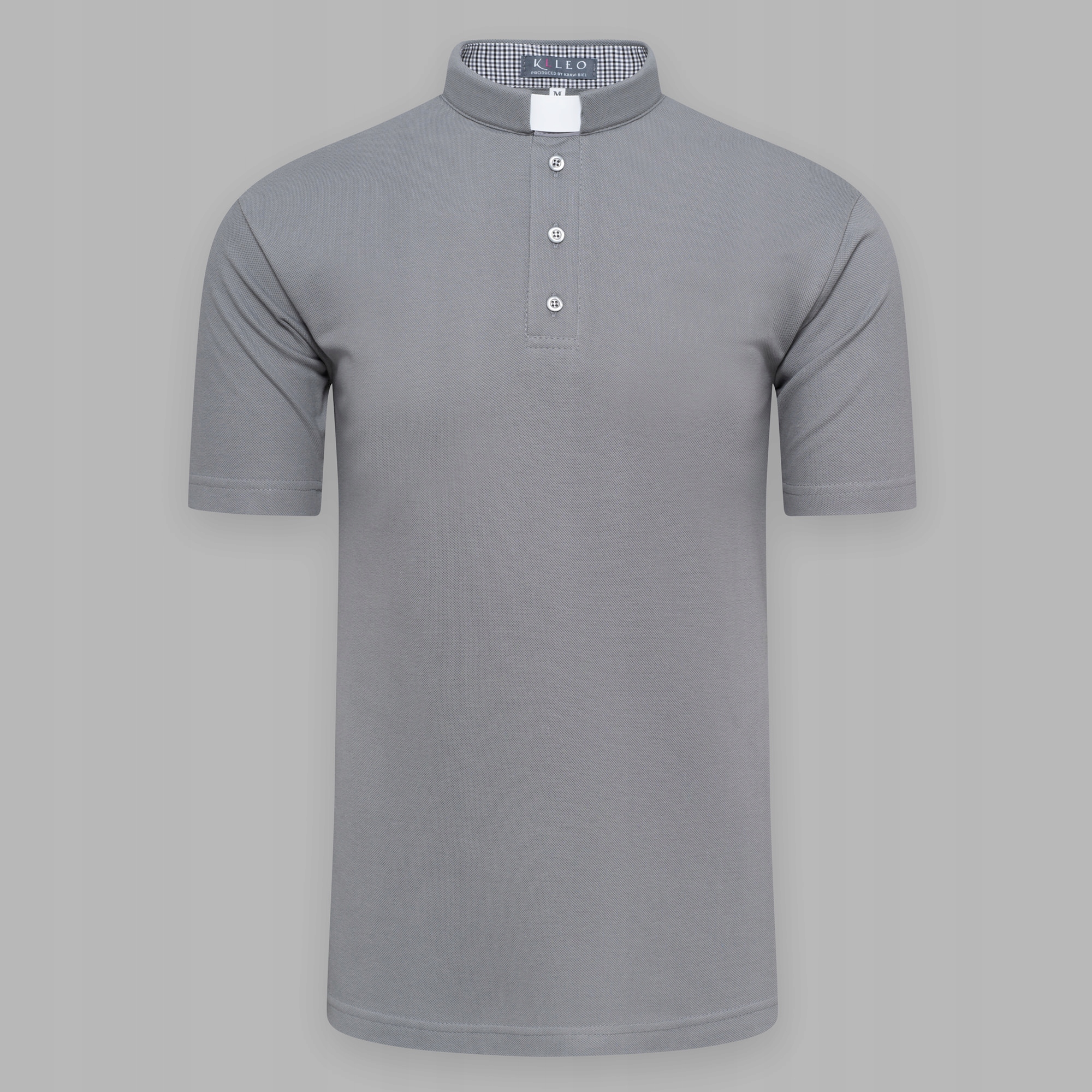 Koszula kapłańska POLO z koloratką - szary M