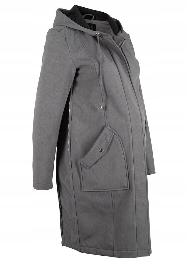 S3528 KURTKA CIĄŻOWA PARKA SOFTSHELL SZARY R.42