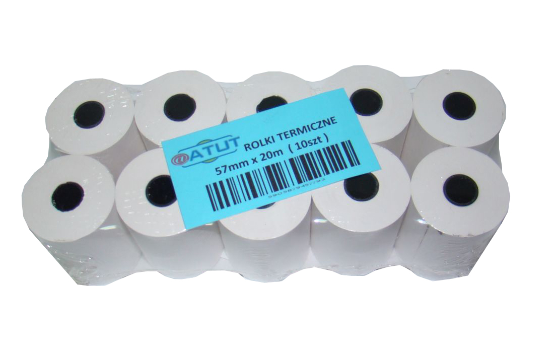 

Rolki do kasy termiczne 57x20m 10szt Markowe