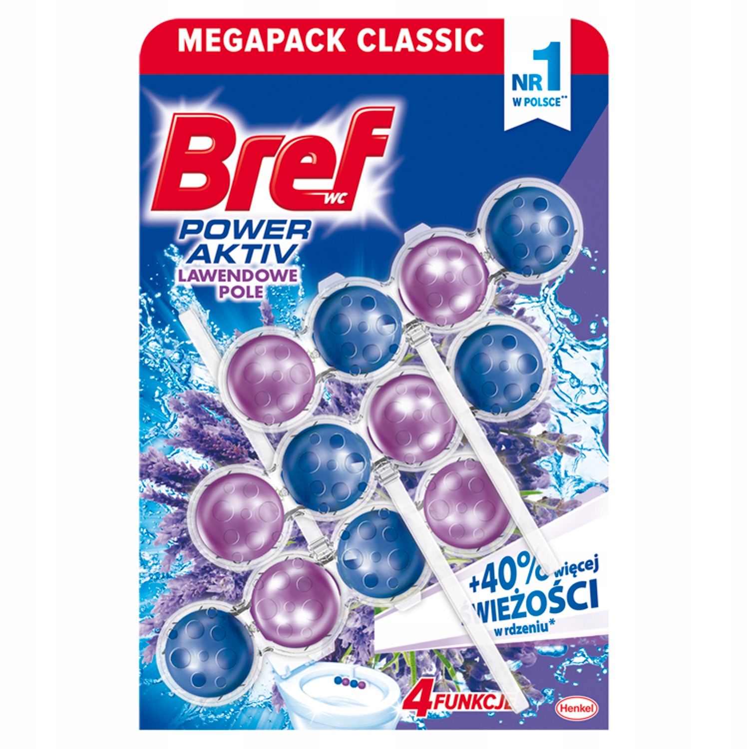 

Bref Wc Power Aktiv zawieszka do wc lawenda 3x50 g