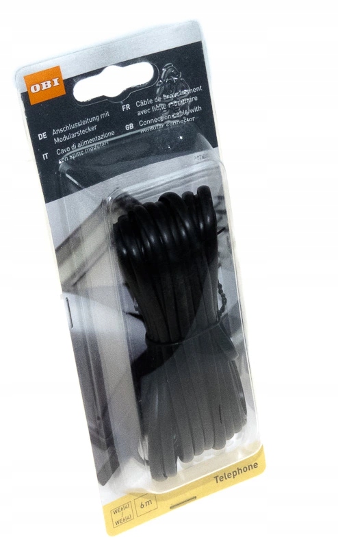 Obi Przewód Kabel RJ11 6(4) RJ11 6(4) 6M Tel