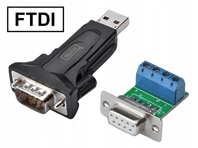 Konwerter USB2.0-RS485 zaciski śrubowe chipset Ftdi Digitus