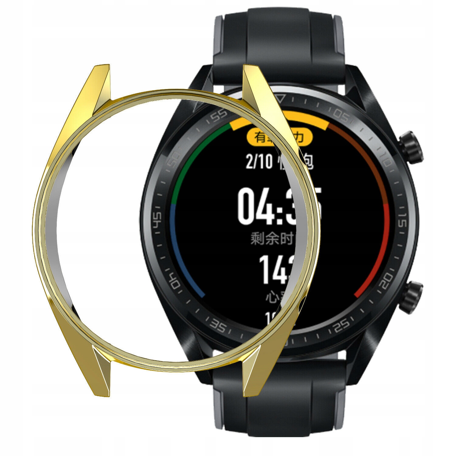 ETUI SILIKONOWE METALIC DO HUAWEI WATCH GT ZŁOTE